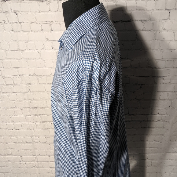 Circle of Gentlemen Men Blue/White Houndstooth - Picture 4 of 5